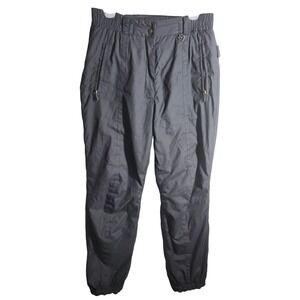 Obermeyer Ladies Ski Snow‎ Pants Size 12 Gray Full Zip Pockets Winter Warm